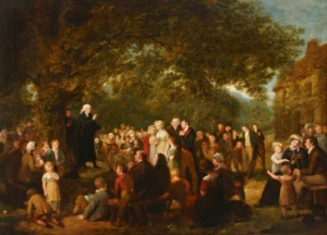 John Wesley Preaching in Ireland, 1789, attributed to Maria Spilsbury 